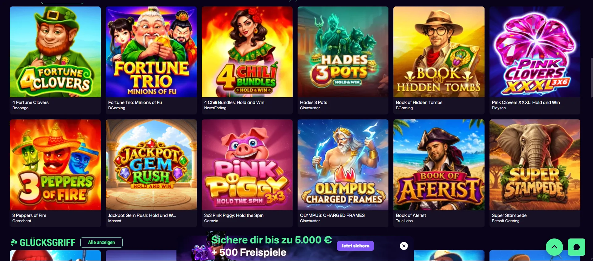 Winbeast Casino Spiele